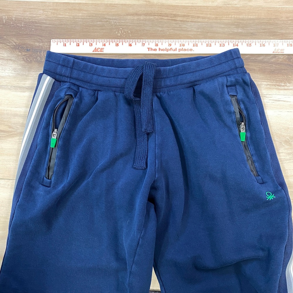 United Colors of Benetton Joggers Men Small Navy Blue Sport Cotton Navy Blue - Picture 2 of 9